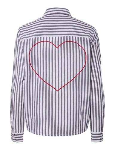 Pieces Pcmirini LS EMB Shirt FC BC camicia donna