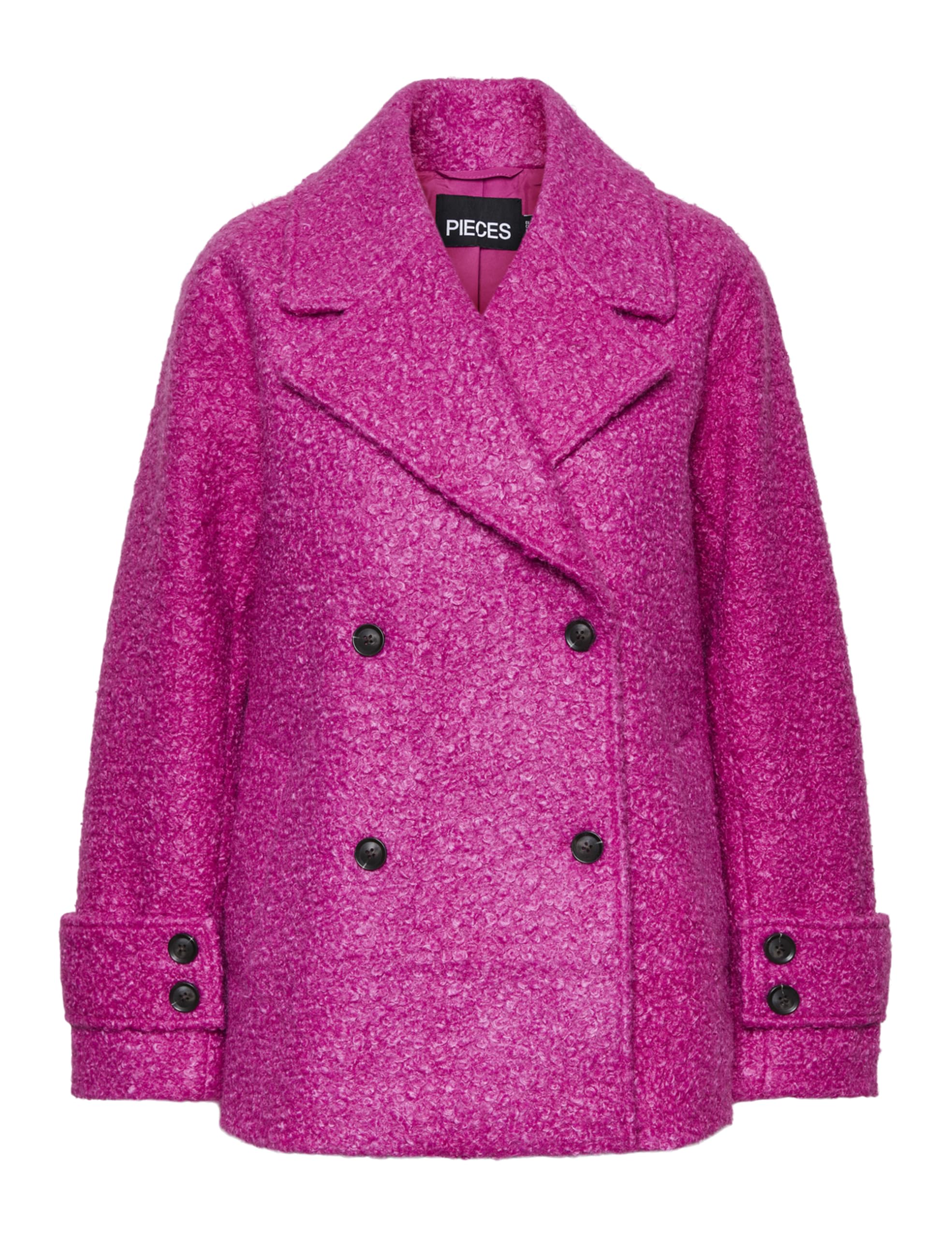 PIECES Pcnova Grey Jacket cappotto corto bouclé