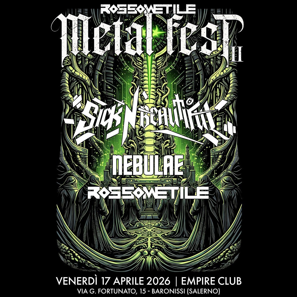 Matrix Music Store Tee-Records Metal Fest 2026 t-shirt cotone organico