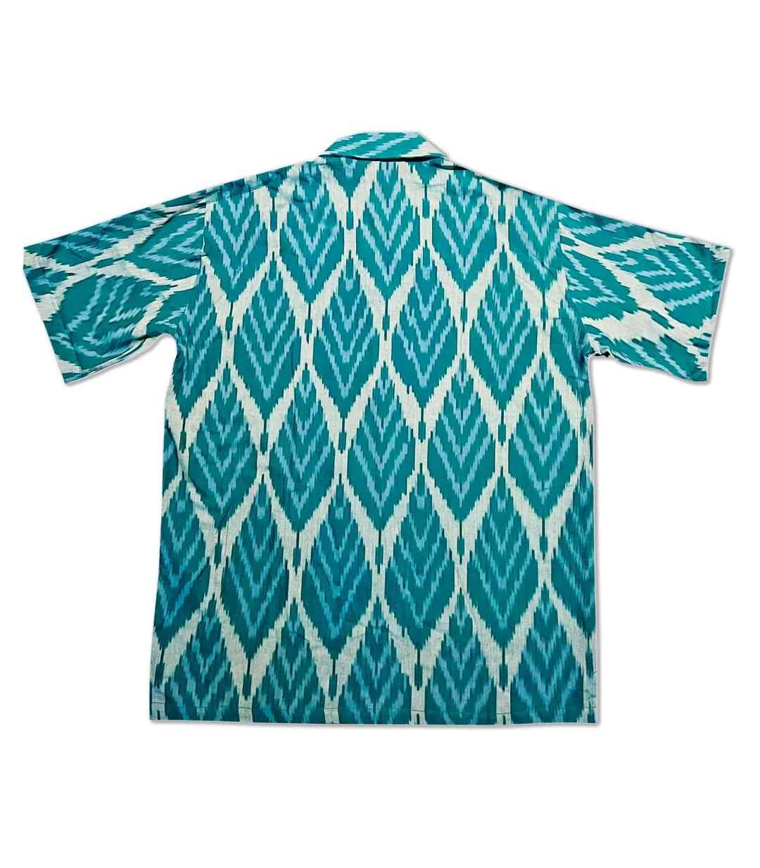el.residu Sanya Ikat #1 blusa cotone verde