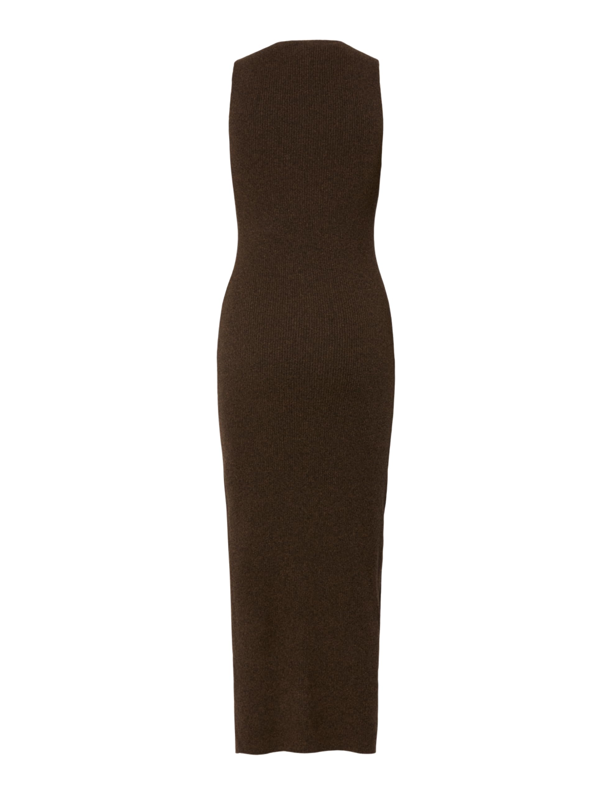 Pieces Pcmelvia SL abito knit Hot Fudge M scollo tondo