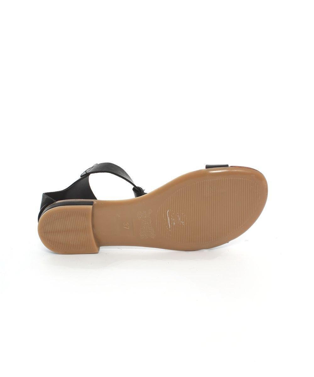 PIECES Saffi Leather sandali in pelle neri 42 EU
