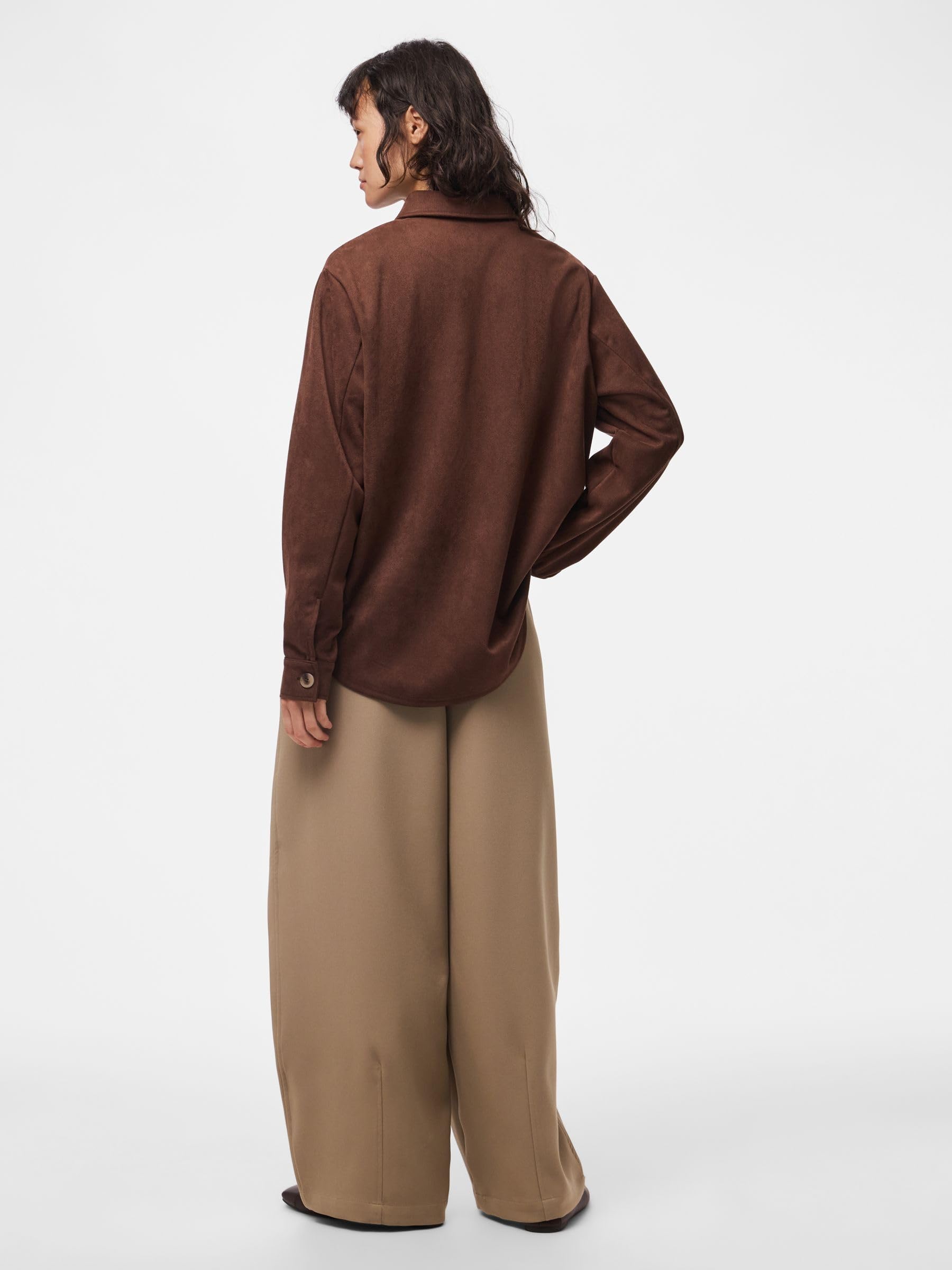 Pieces Pcrakel shacket donna XS chicory cotone