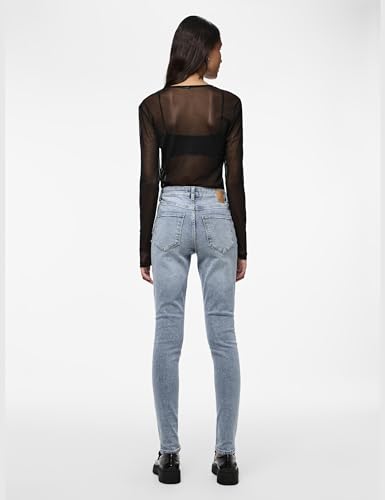 Pieces Pcdana Lb302 Noos jeans skinny donna vita media