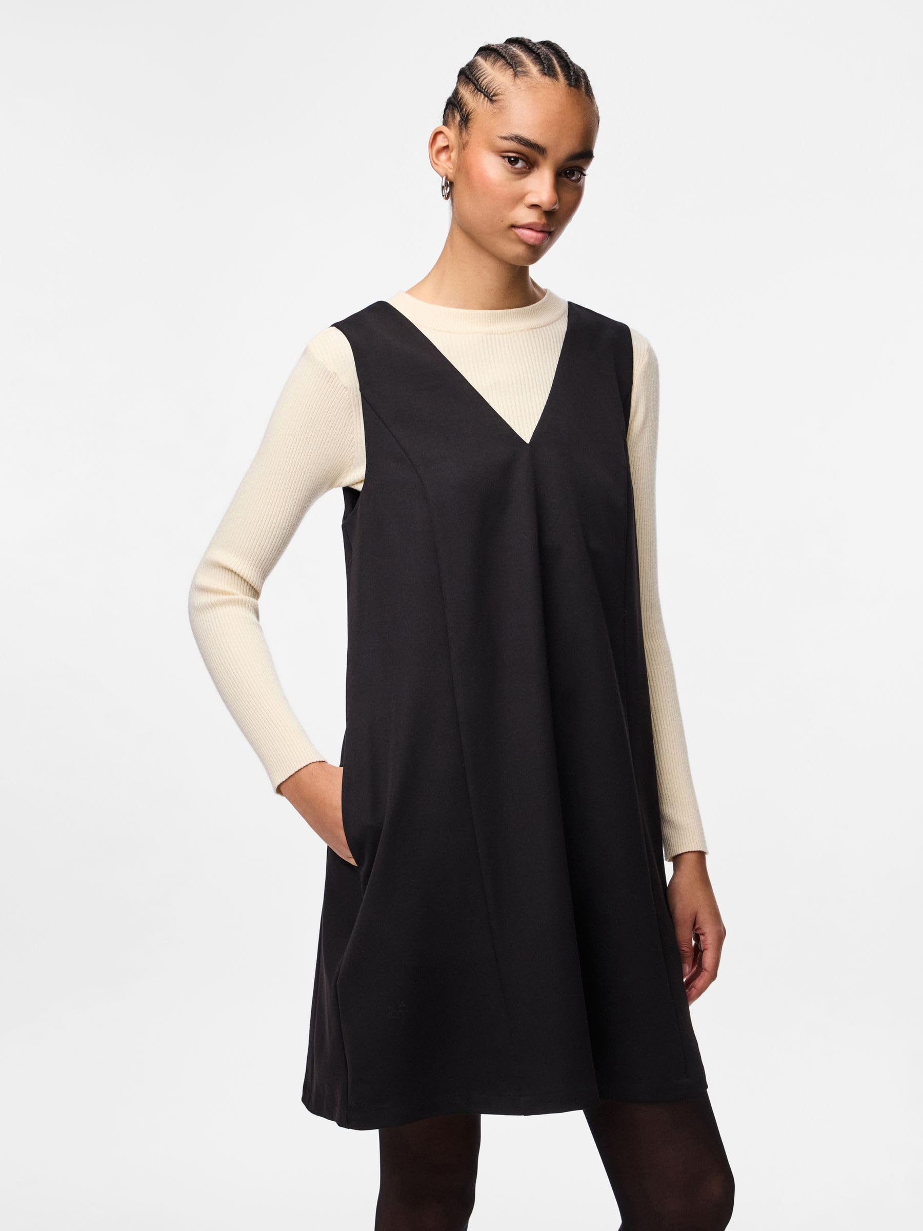 PIECES Pckamil SL Spencer Dress Noos Abito XS Smanicato