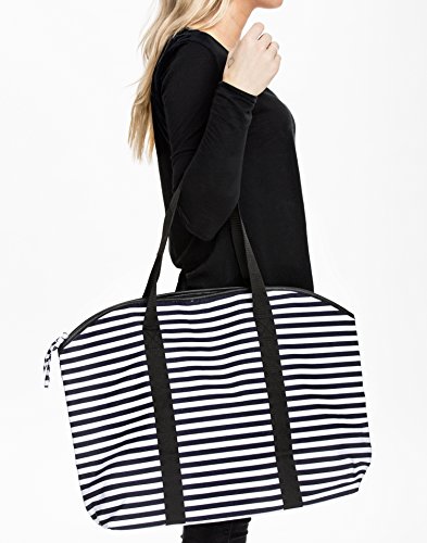 Pieces Psleona Net Print borsa donna a righe