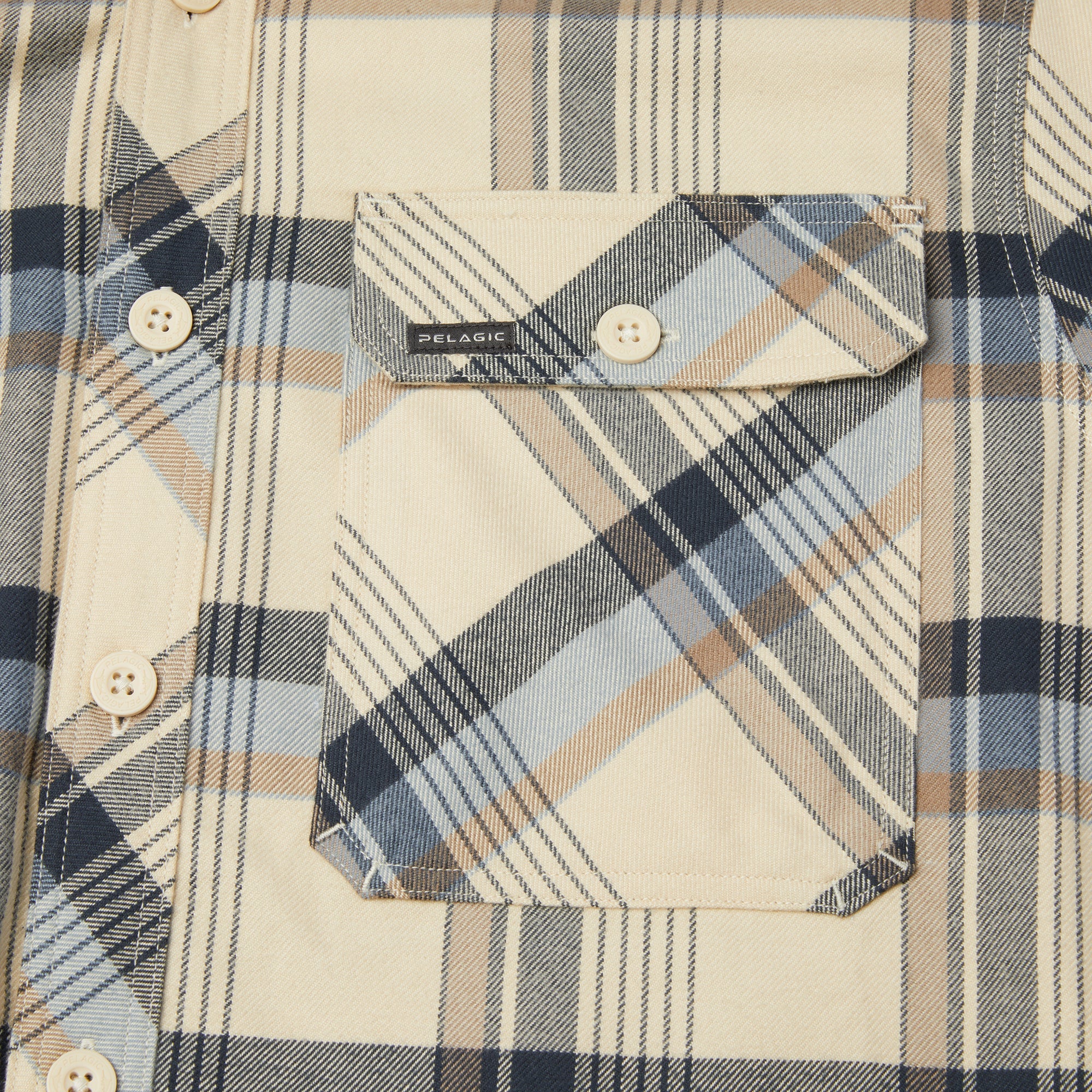 PELAGIC Faroe camicia flanella Sand cotone bio