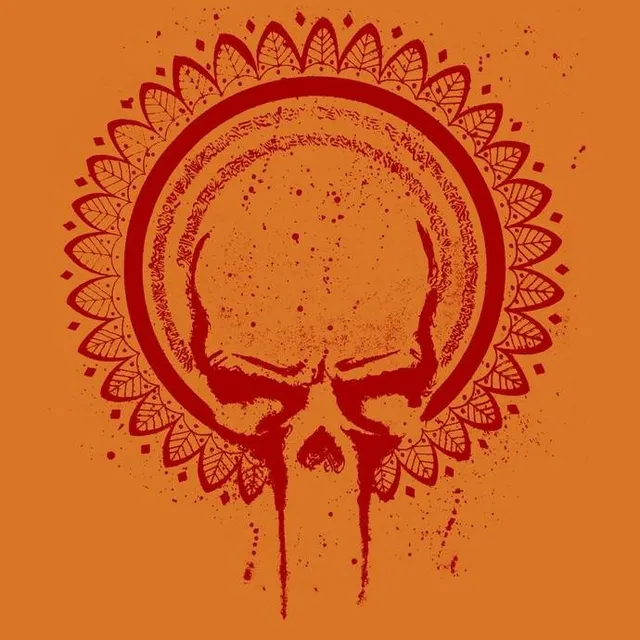 M4U Skull Mandala t-shirt unisex cotone