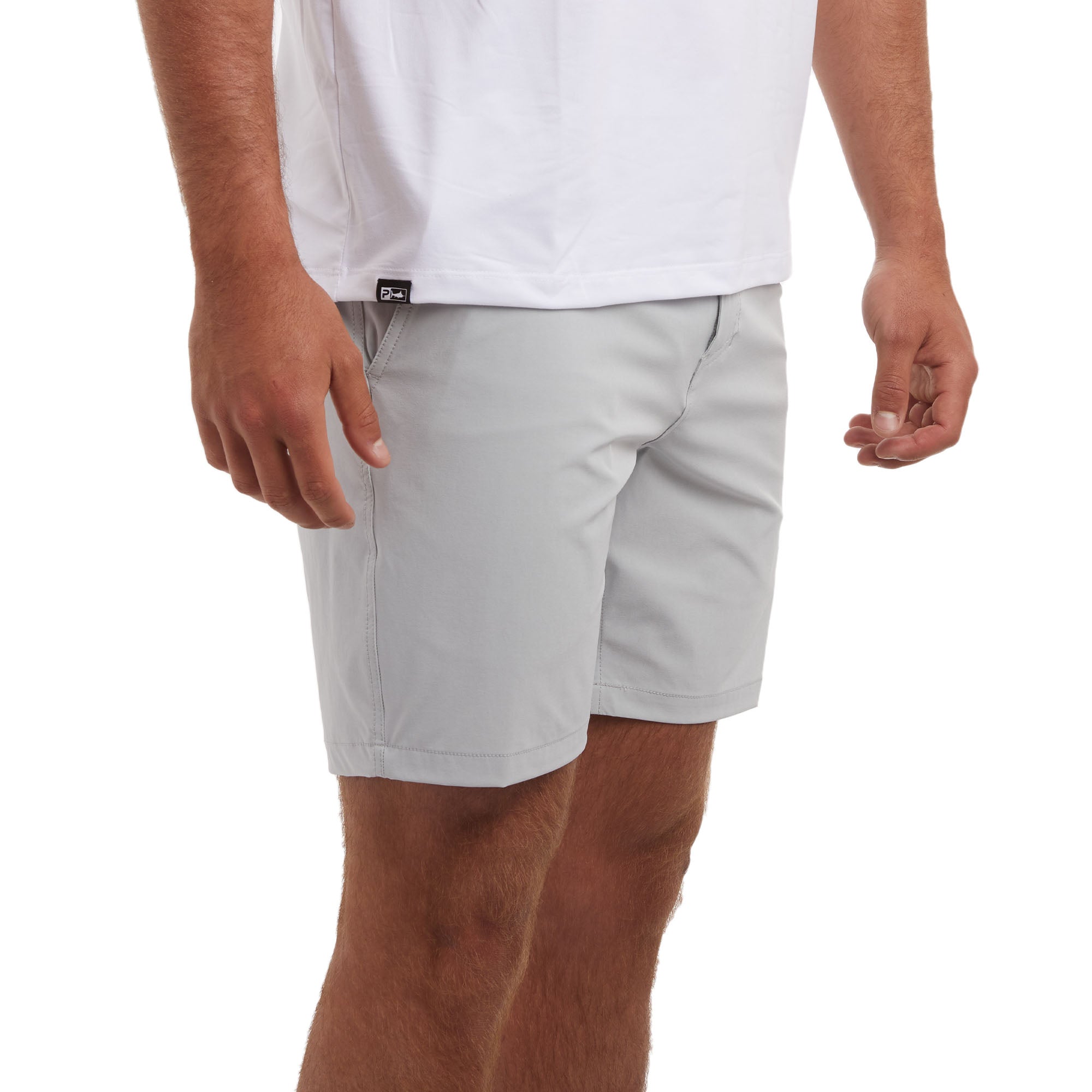 Pelagic Mako pantaloncini uomo grigio chiaro elasticizzati