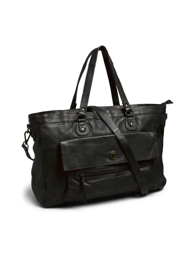 Pieces Pctotally Royal borsa viaggio pelle nera taglia unica