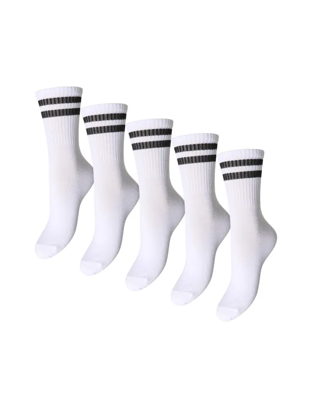 Pieces Pccally Socks Noos calzini bianchi 5 paia uso quotidiano