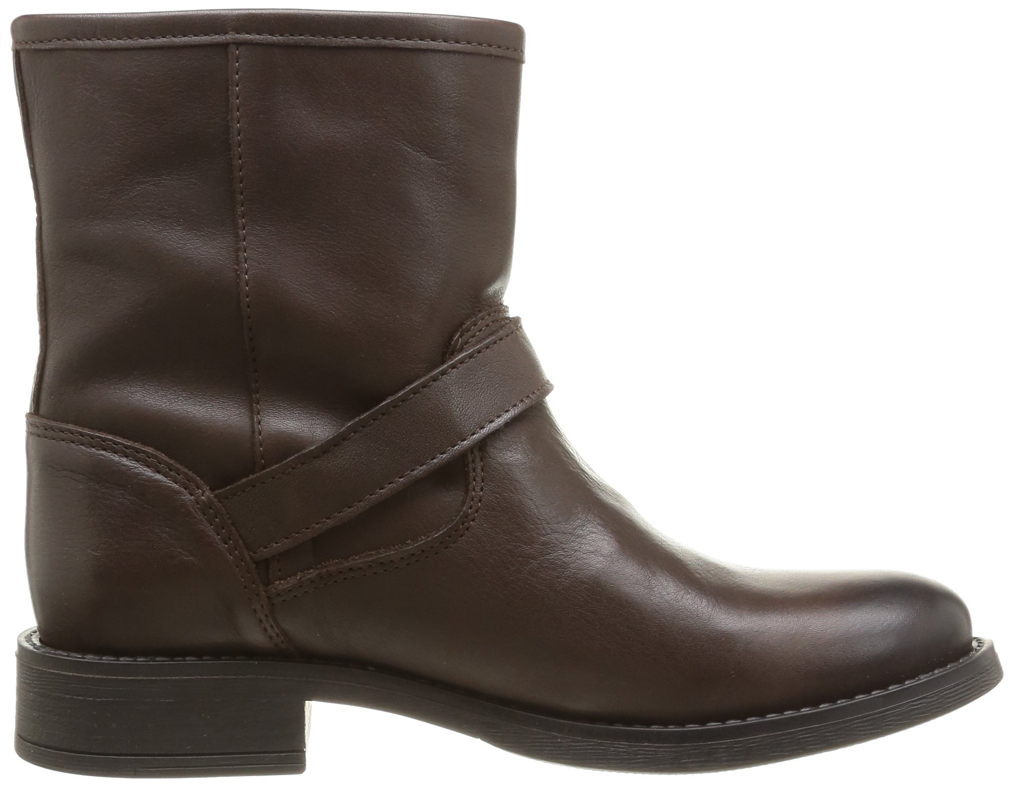 Pieces Iza Zipper Boot stivaletti donna marroni pelle 38 EU