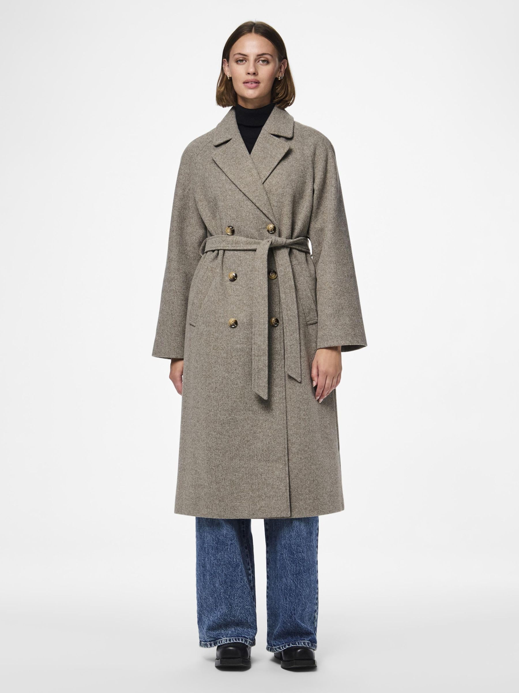 PIECES Pcmarbel cappotto lungo donna taglia M