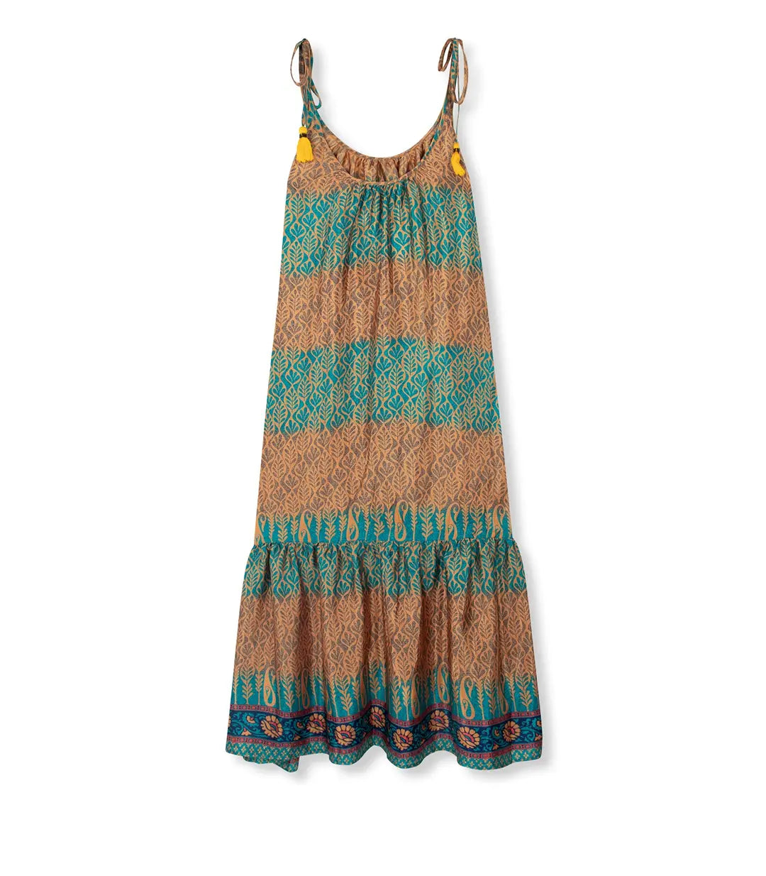 el.residu Myra #10 vestito midi blu viscosa S/M