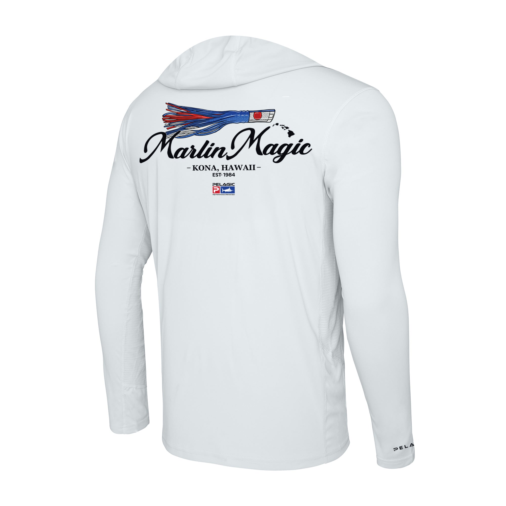 Pelagic Vaportek Marlin Magic maglia pesca grigia UPF 50+