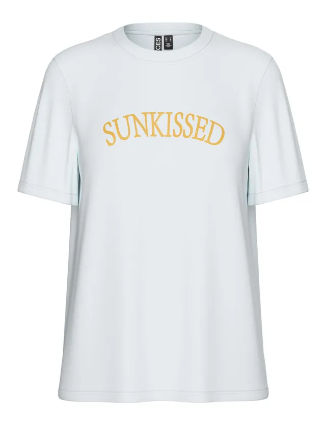 PIECES Pctaya SS t-shirt stampata bianco taglia L