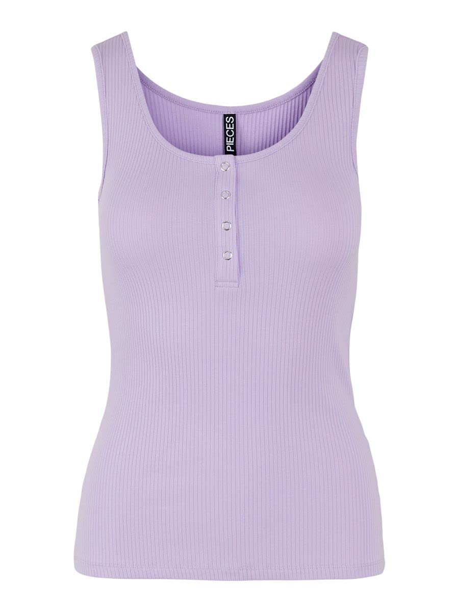 Pieces PCKITTE canotta donna slim fit a costine