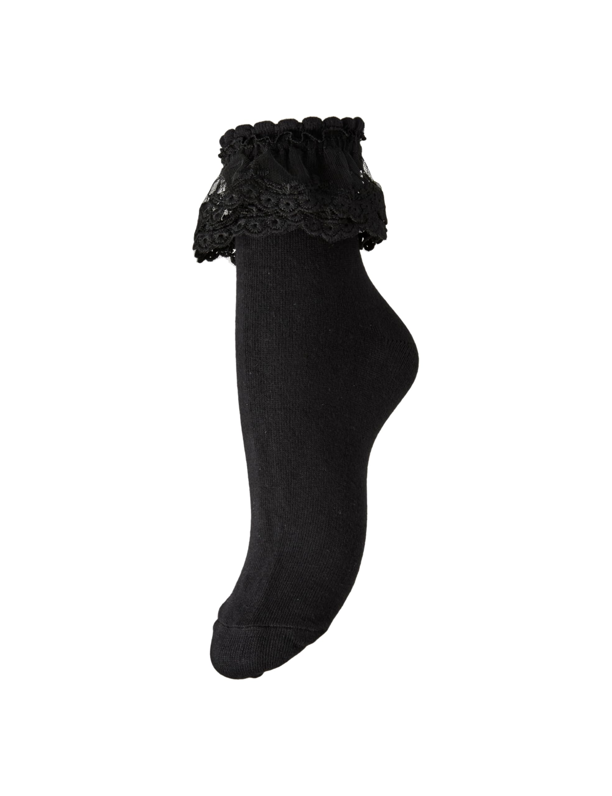 Pieces Pcjoline Lace Sock 2 Pack Noos calzini pizzo nero 2 paia