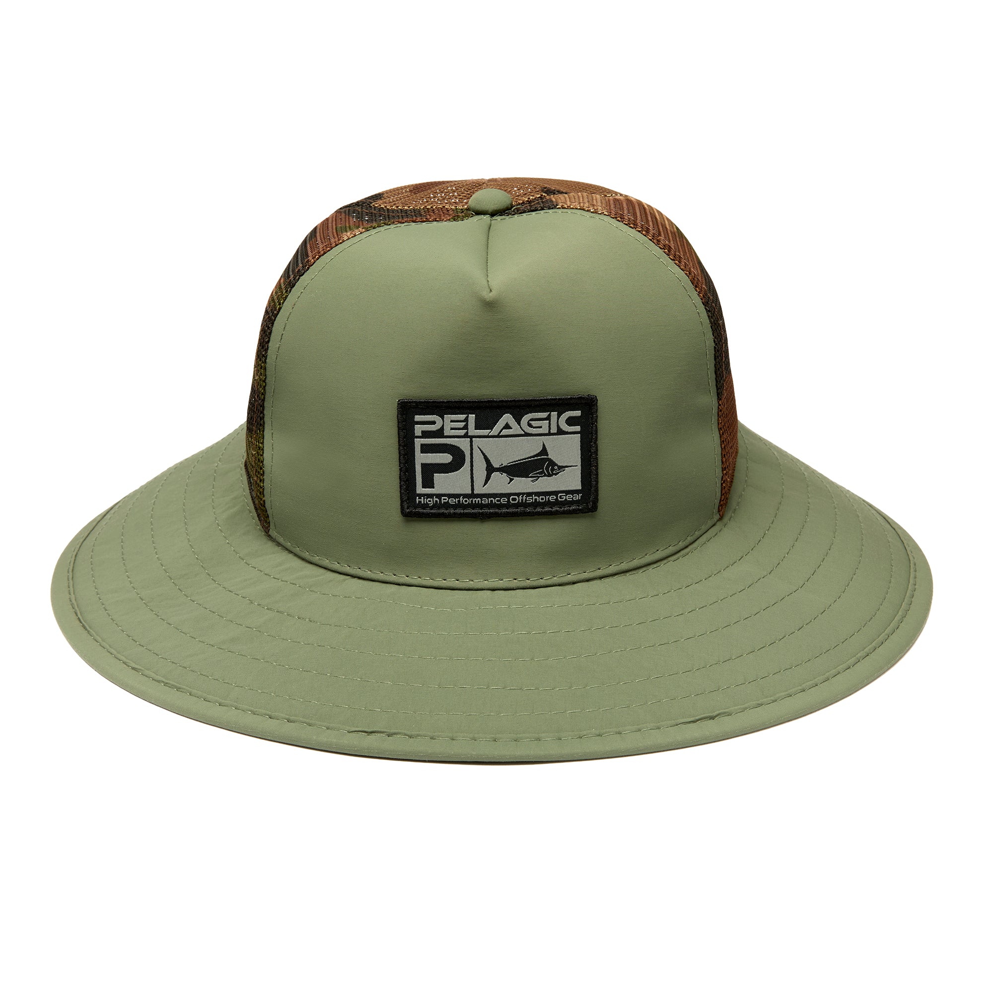 Pelagic Brimmer Deluxe cappello pesca mimetico tesa larga