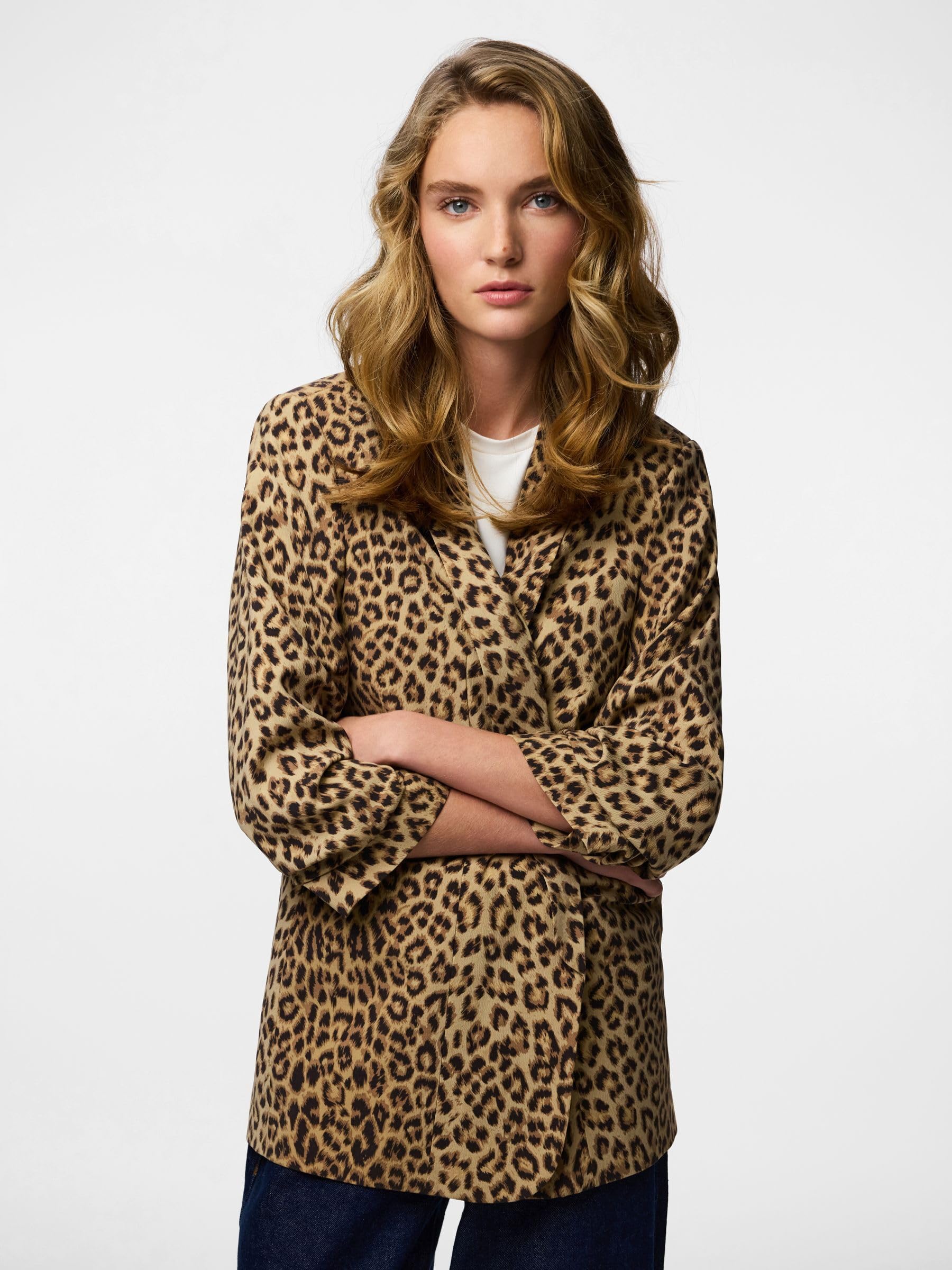 Pieces Pcbosella blazer donna monopetto cotone