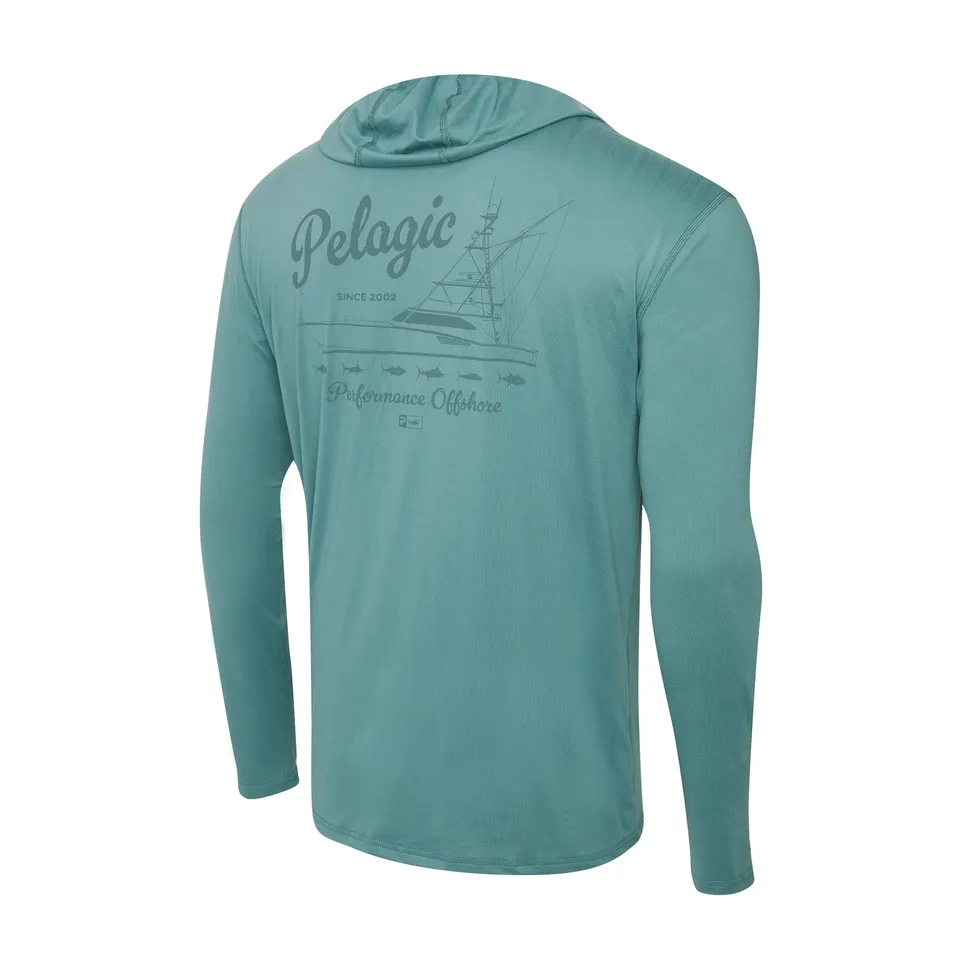 PELAGIC Freespool Haulin maglia uomo blu manica lunga