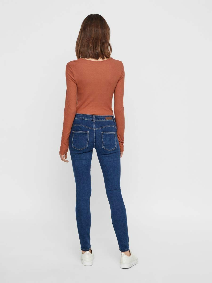 Pieces Pcshape-up Sage MW Jegging jeans slim donna stretch