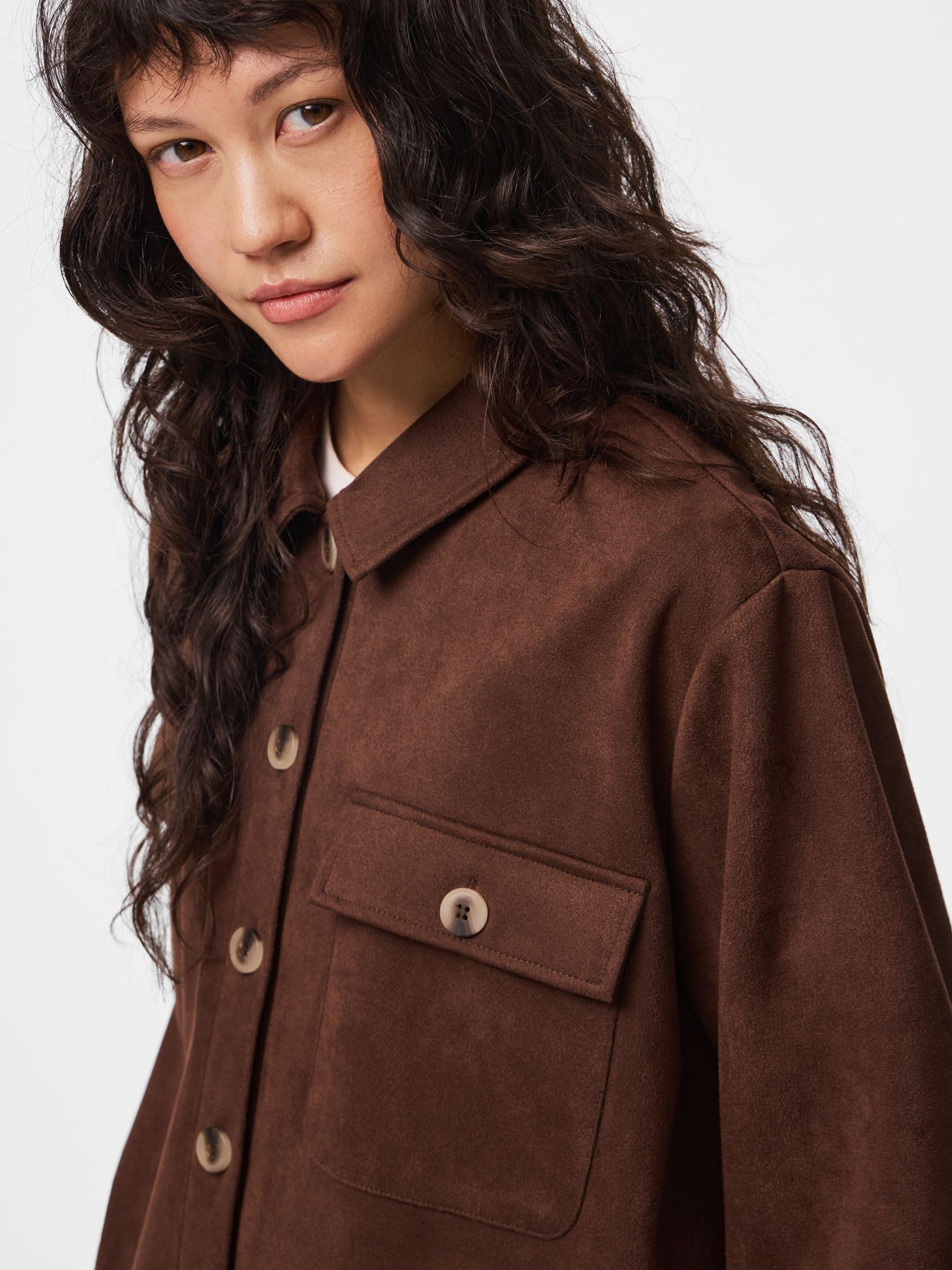 Pieces Pcrakel shacket donna XS chicory cotone