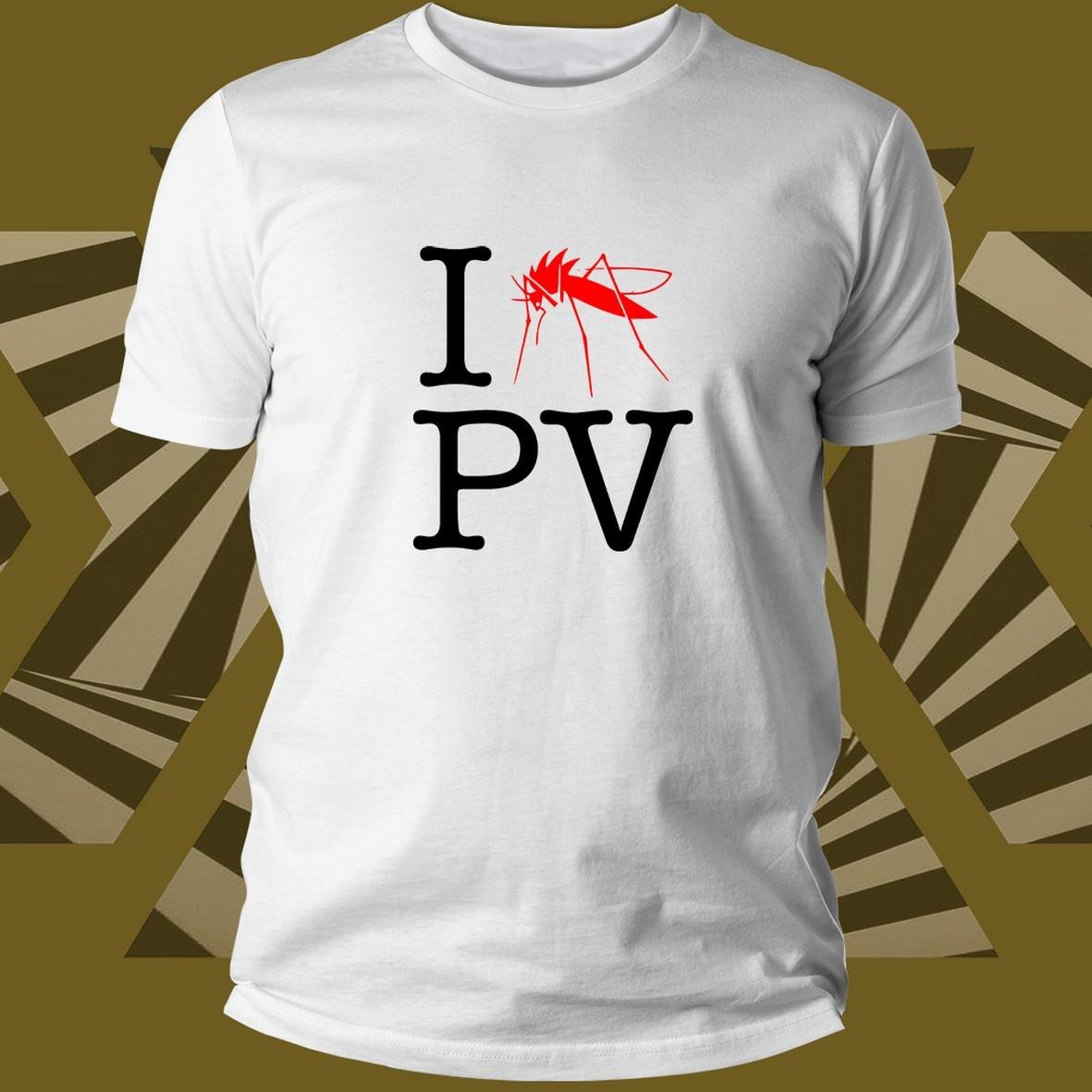 Matrix Music Store Pavia I Love Pv Zanzara Logo Nero t-shirt cotone