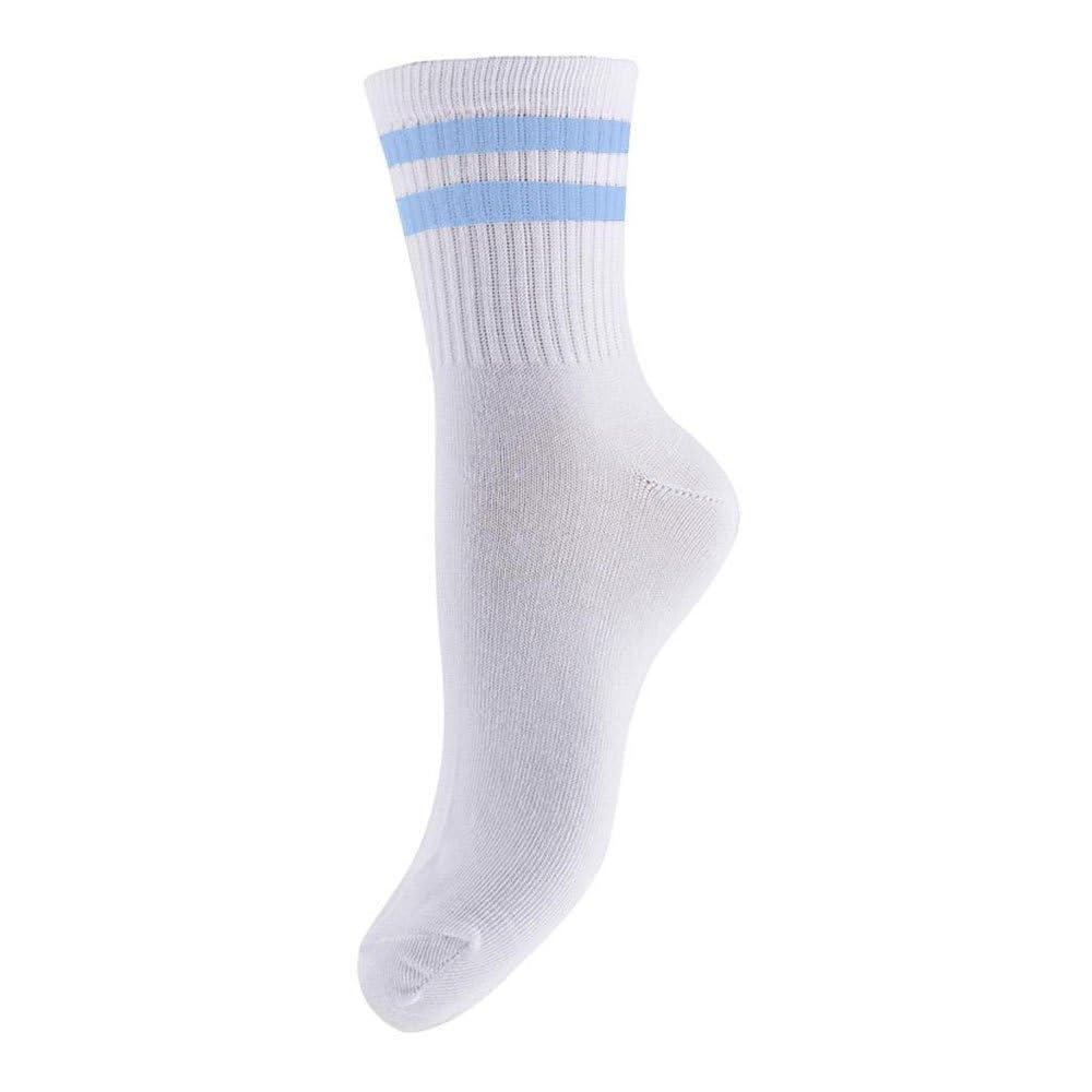 Pieces Pccally Socks Noos calzini bianco strisce menta