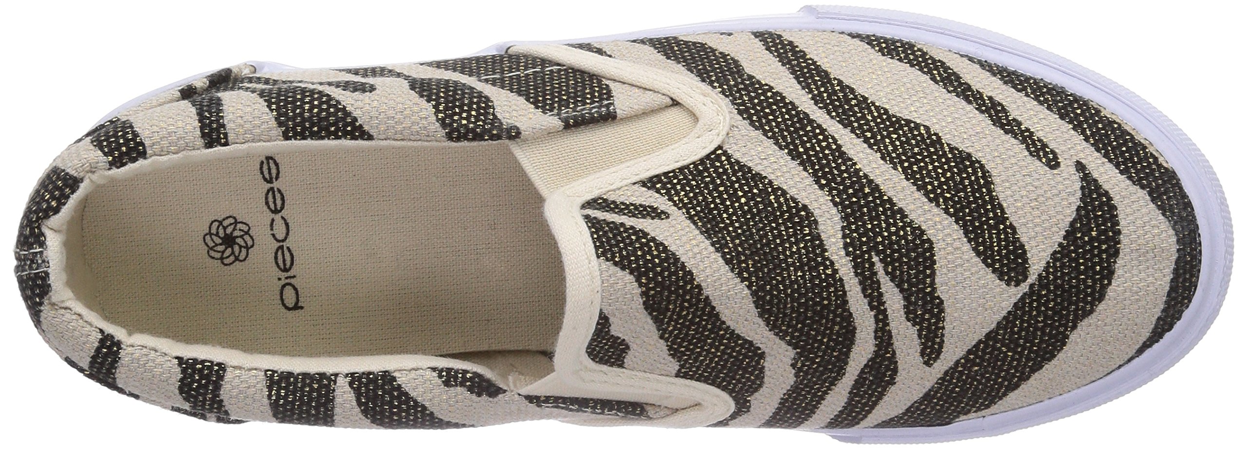 Pieces PS Jacinda Mocassino Donna Sabbia Tela Zebra