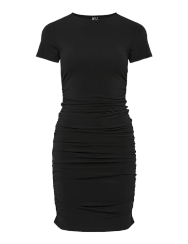 Pieces Pcmadison SS Ruching Dress Noos BC vestito nero XS