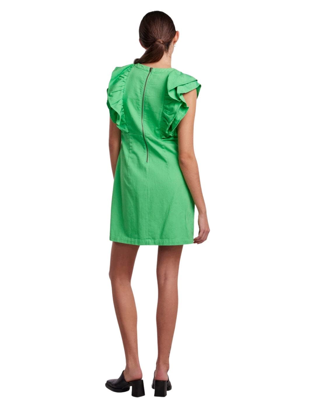 Pieces Pcama SL Ruffle Dress BC vestito taglia XS con balze
