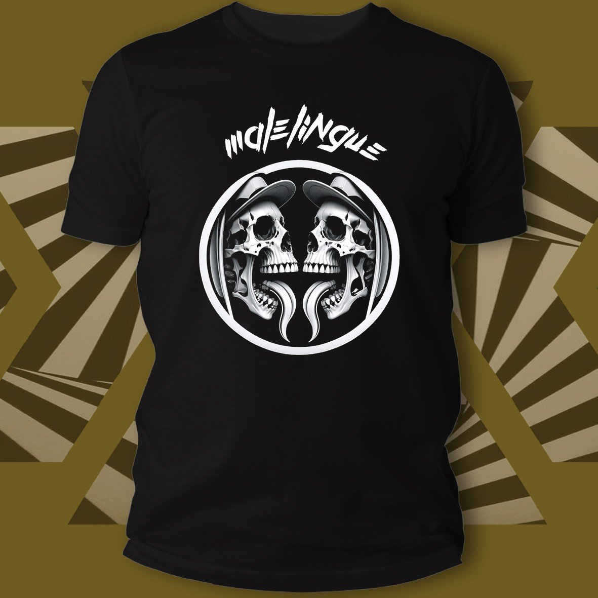 Matrix Music Store Malelingue Skulls WH t-shirt cotone organico