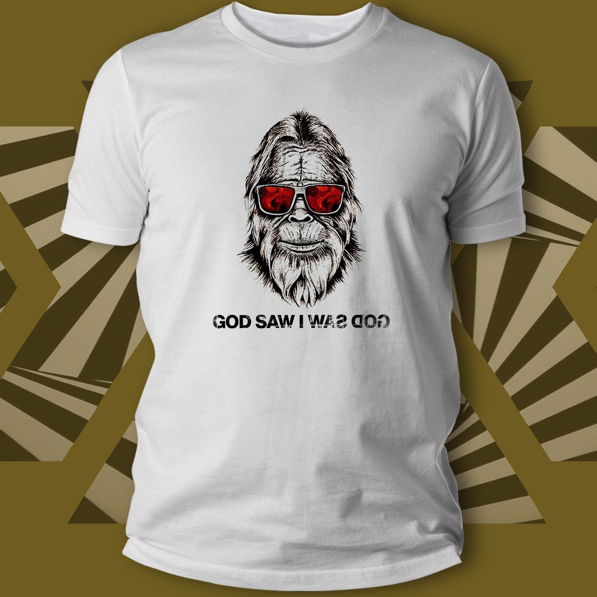 God Saw I Was Dog Ape t-shirt cotone organico