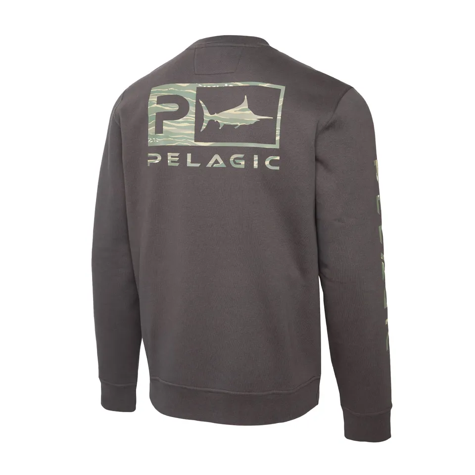 Pelagic Avalon Wahoo Icon felpa uomo grafite cotone
