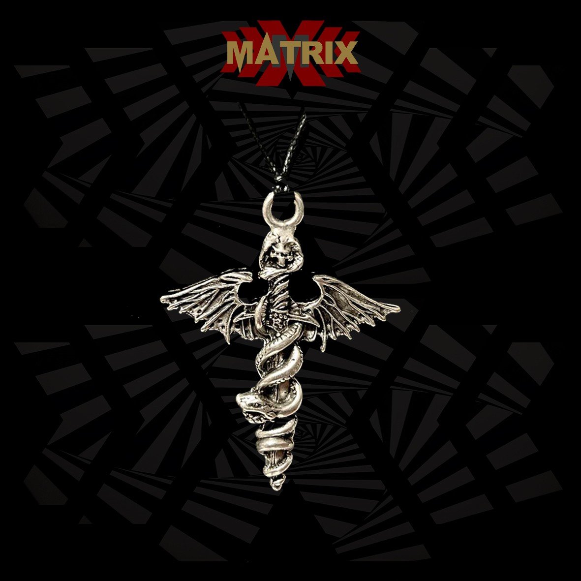 Motley Crue Snake Sword ciondolo zamac cordino