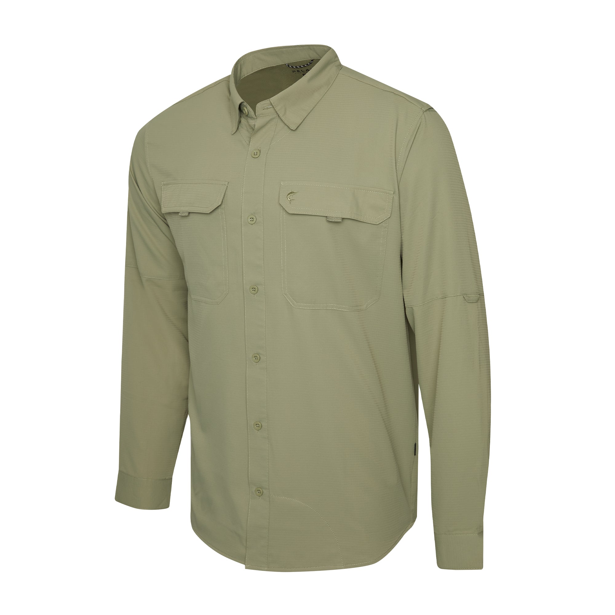 Pelagic Keys LS camicia uomo verde mangrove UPF 50+