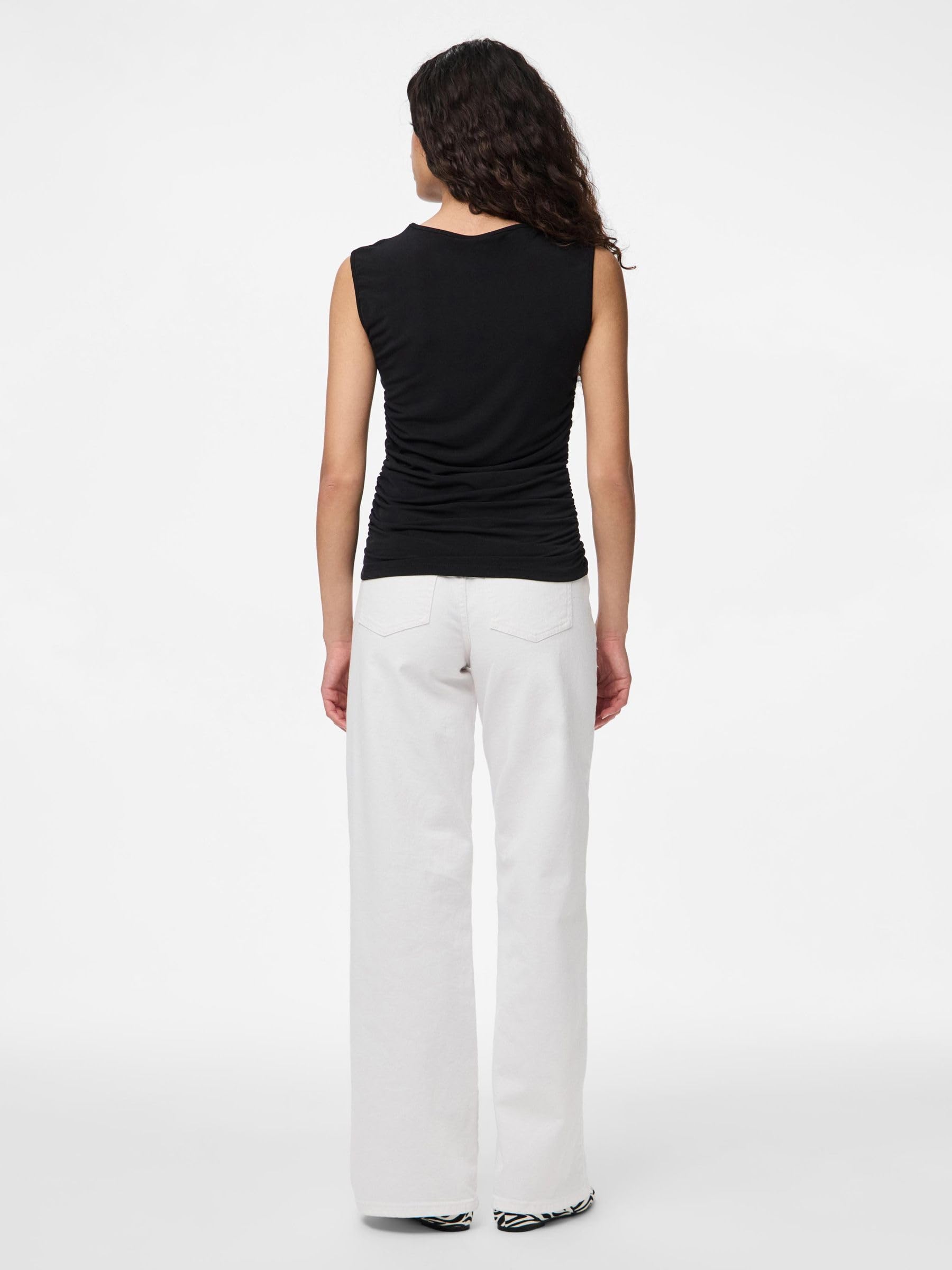 PIECES Pcmadison SL Ruching Top Noos BC top arricciato