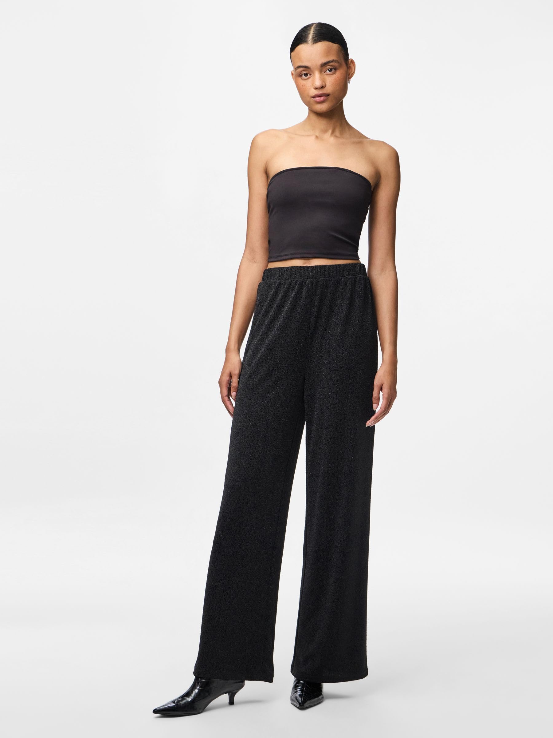 Pieces Pcjina HW Wide Pants pantaloni donna XS vita alta