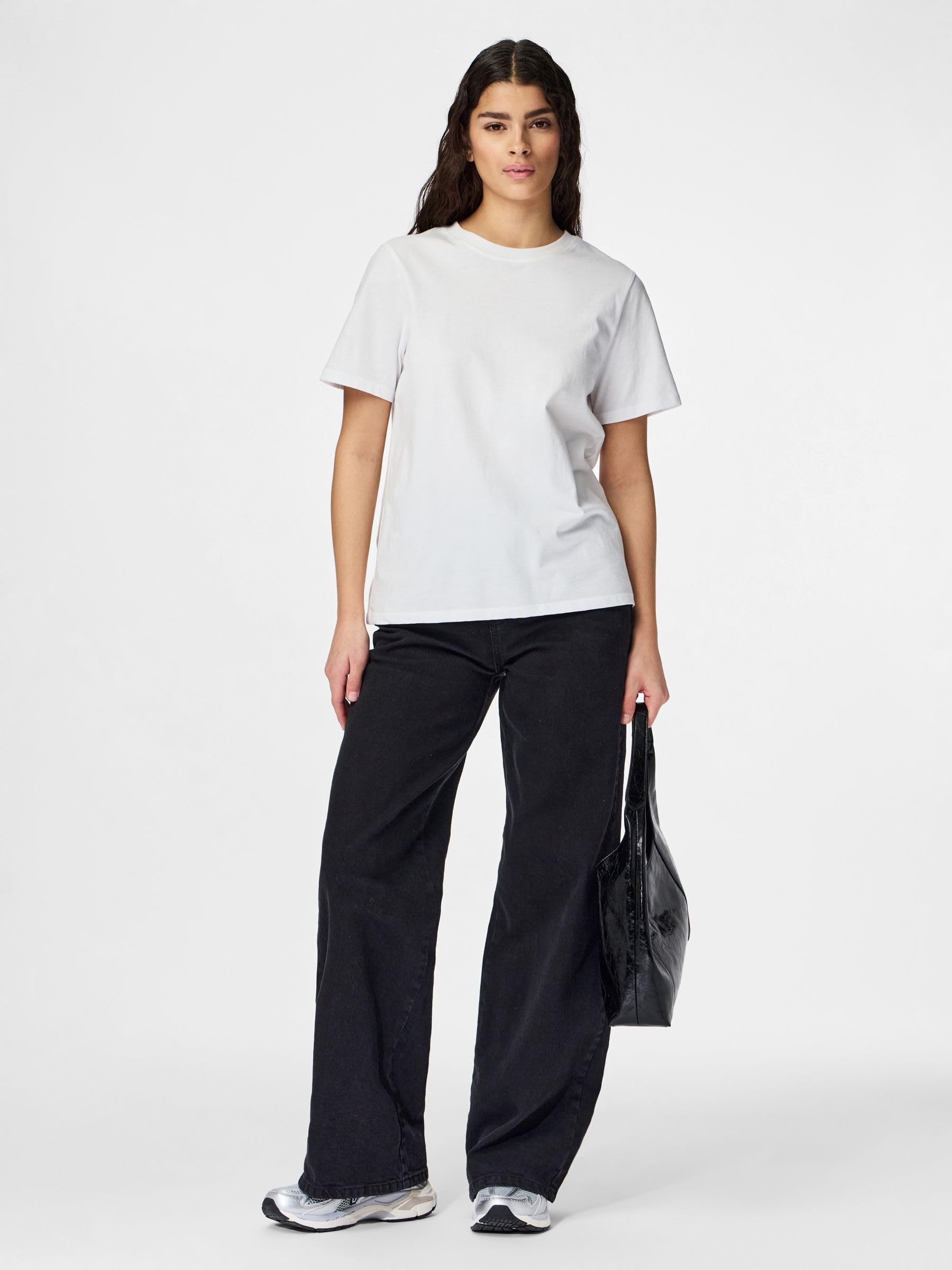 Pieces Pcselma HW Wide Bl102 jeans donna 28W/30L larghi