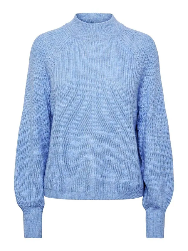 PIECES Pcnatalee LS O-Neck Knit Noos BC maglione XS azzurro