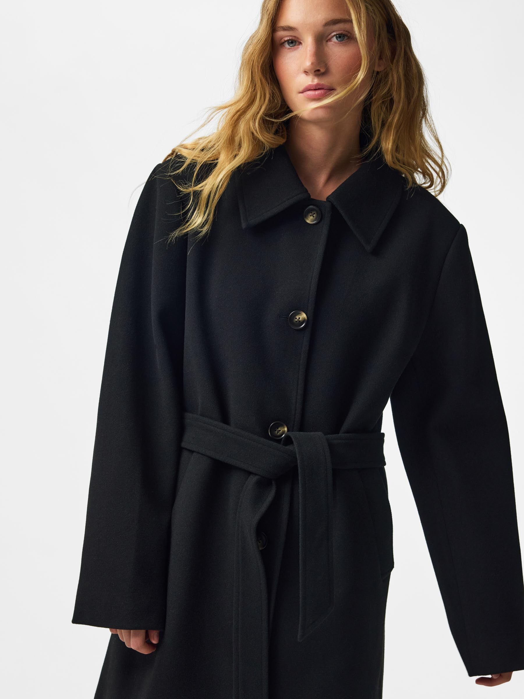 Pieces Pcaya Long cappotto lungo donna tessuto leggero