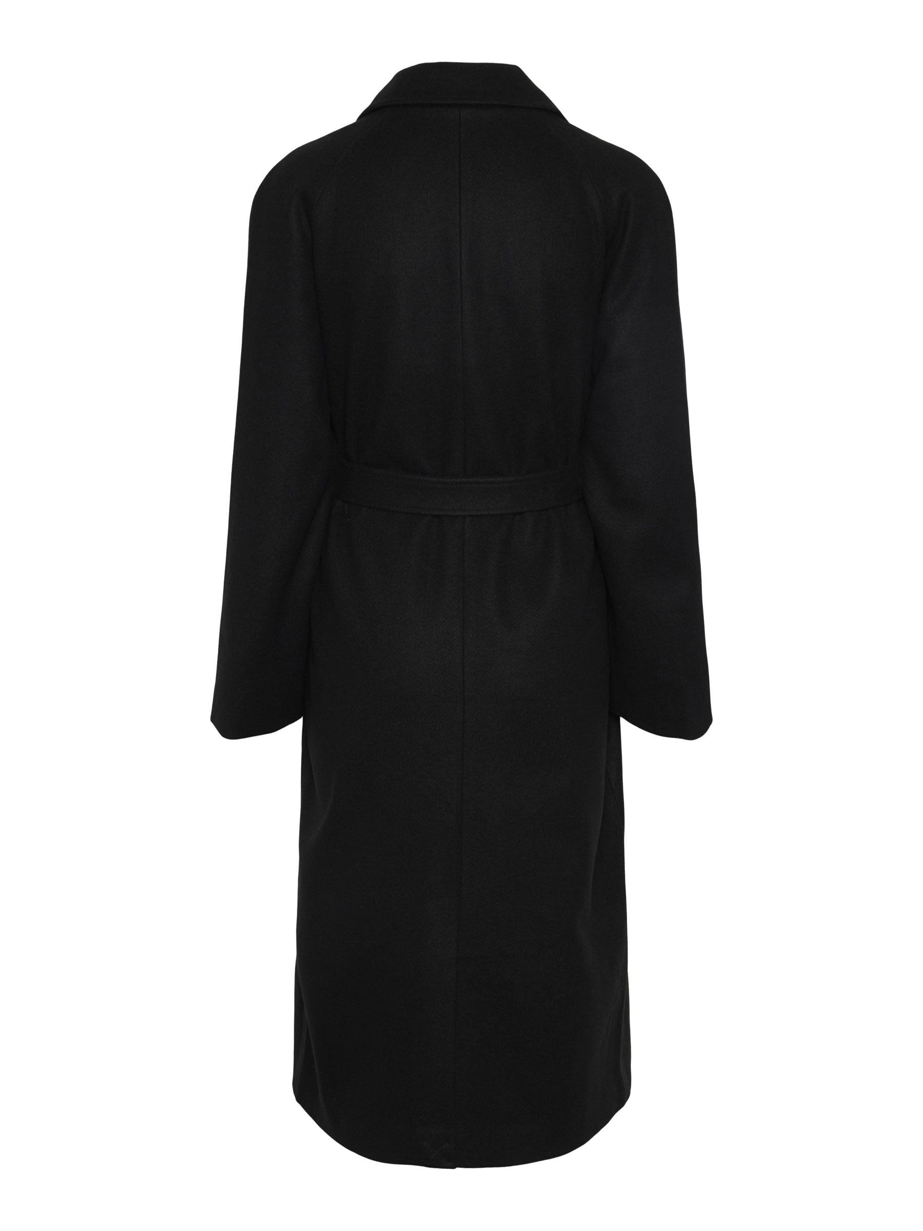 Pieces Pcmarbel cappotto donna taglia S lungo nero