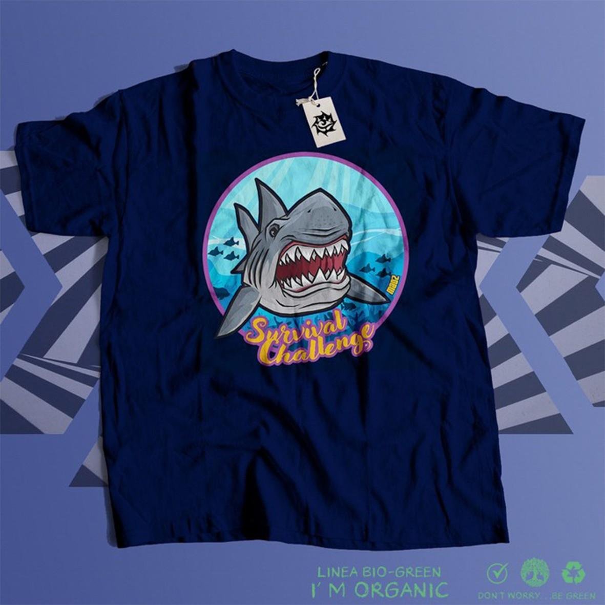 Matrix Music Store Maoz Shark Survival Challenge t-shirt cotone