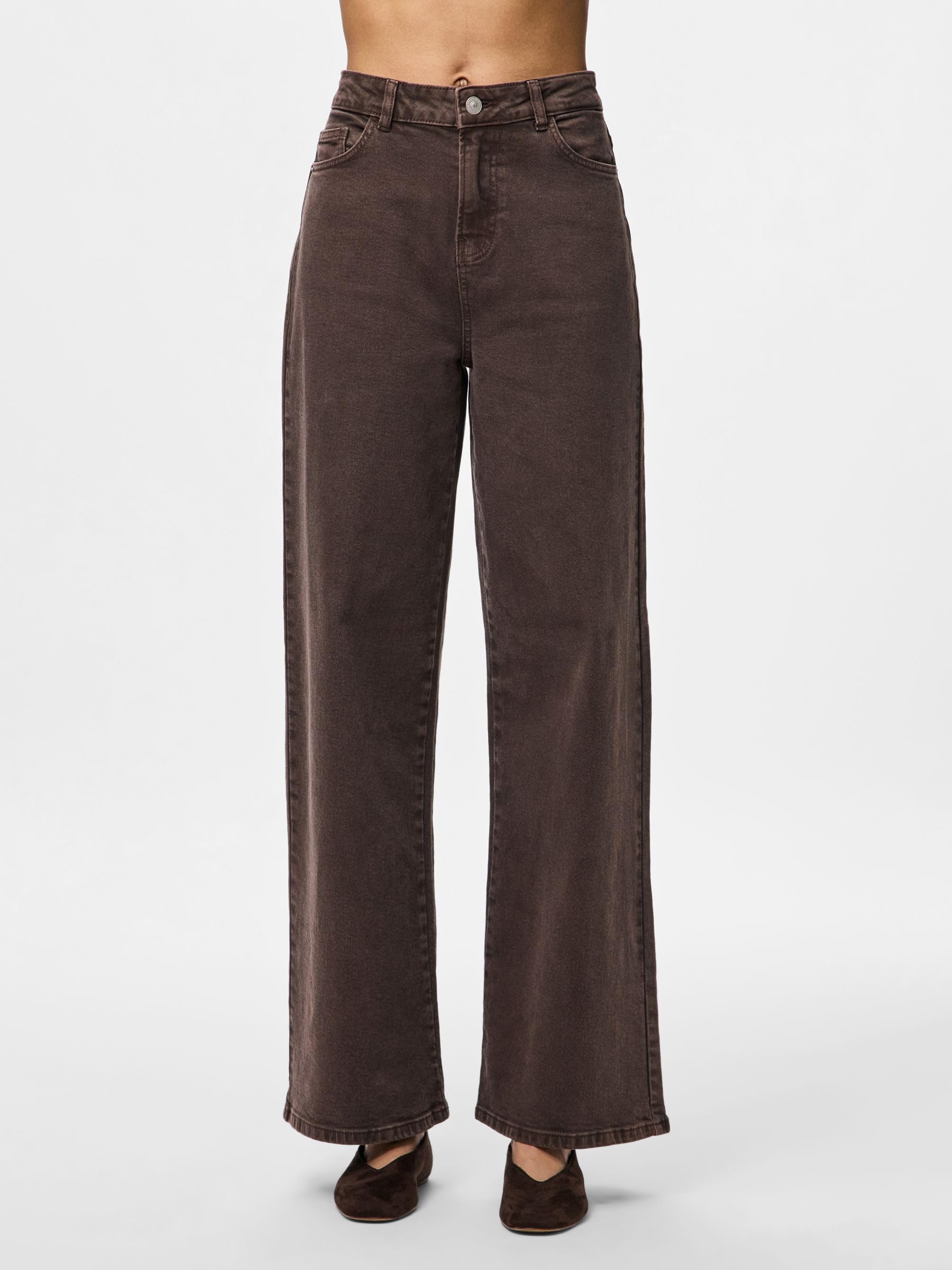 PIECES Pcselma HW jeans larghi donna hot fudge 25/30 alto