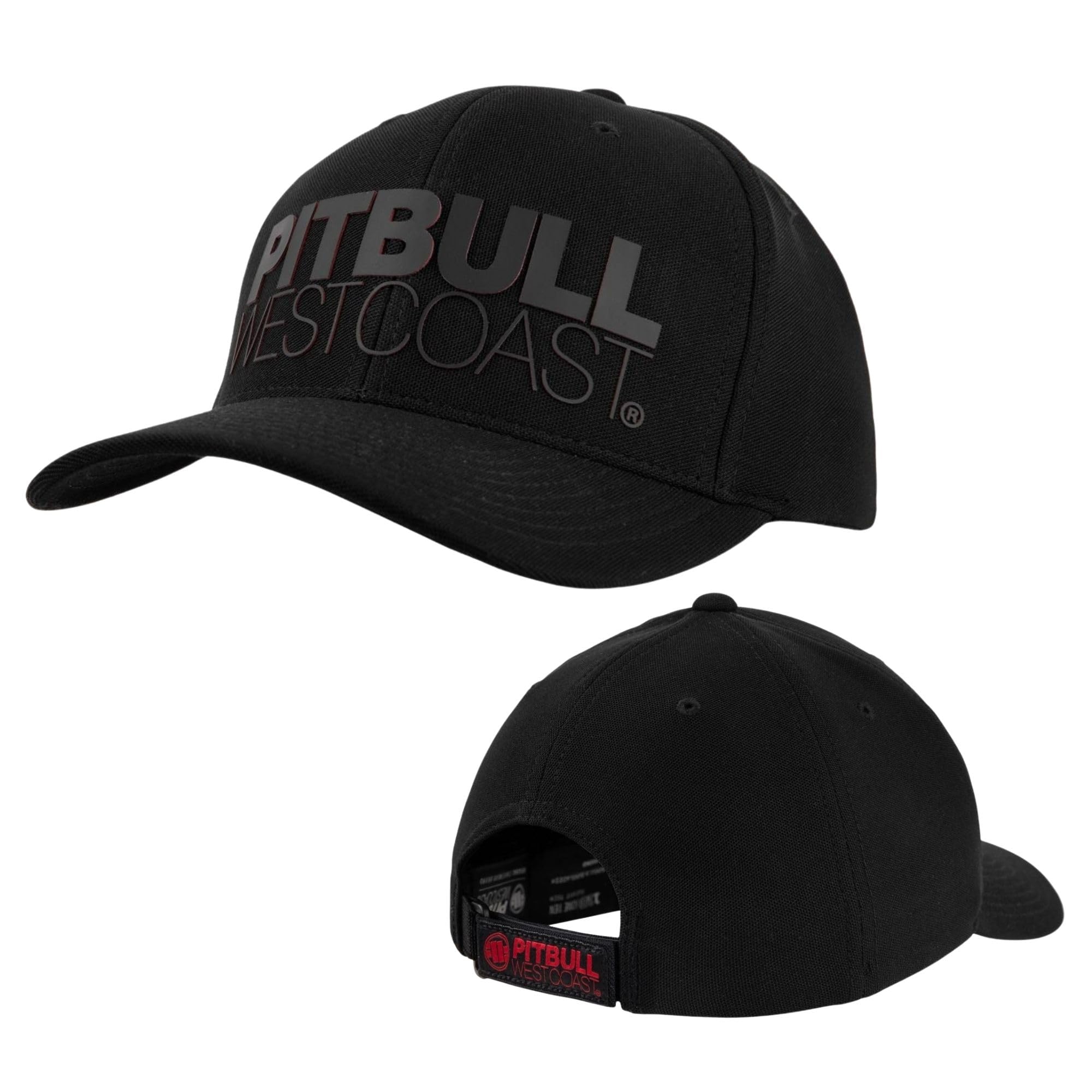 Pitbull Classic Seascape cappellino nero rosso flexfit