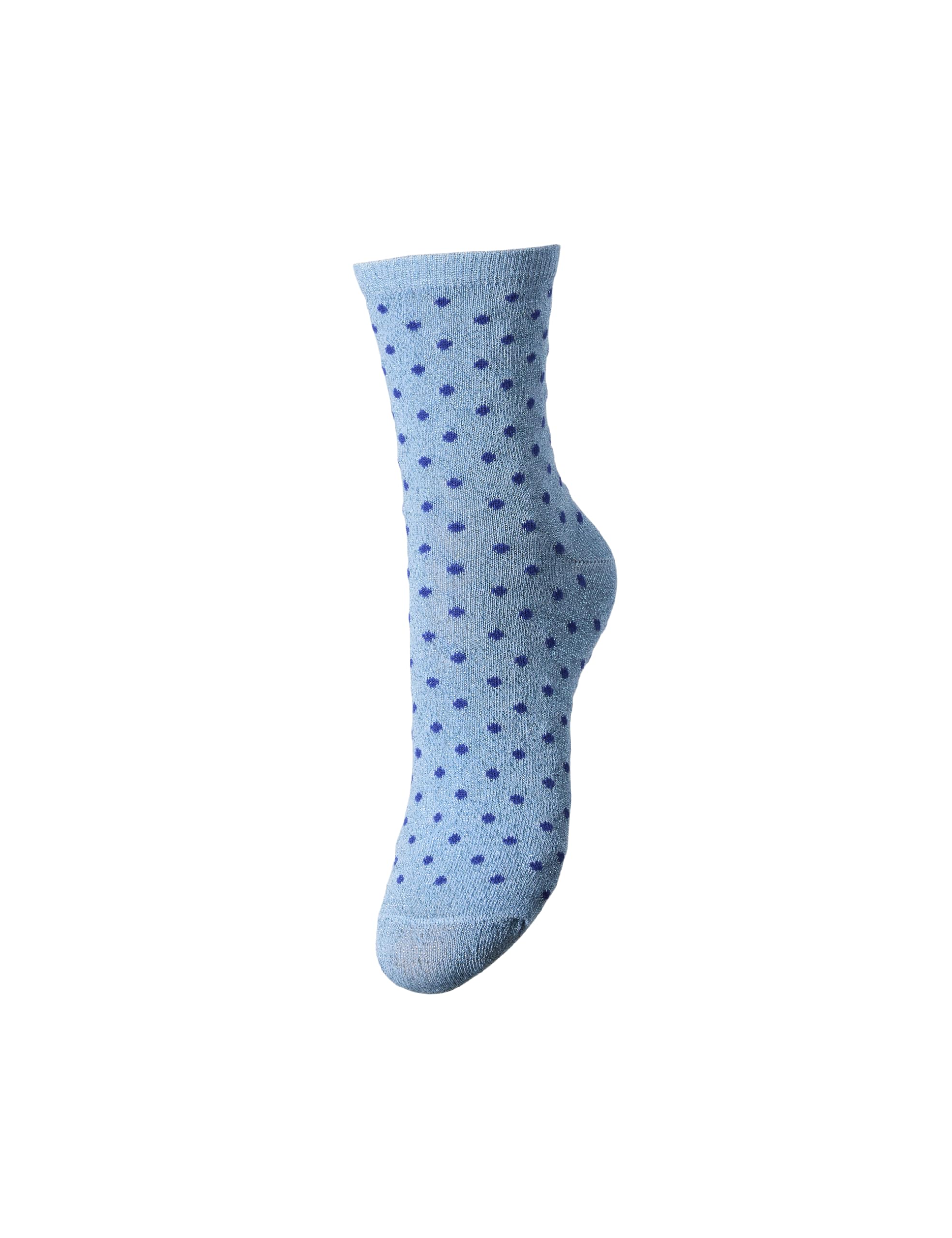 PIECES Pcsebby Glitter Long Pattern Noos BC Calzini Azzurro