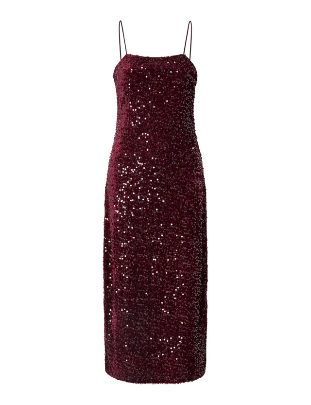 Pieces Pckam SL gonna longuette Tawny Port XS jersey