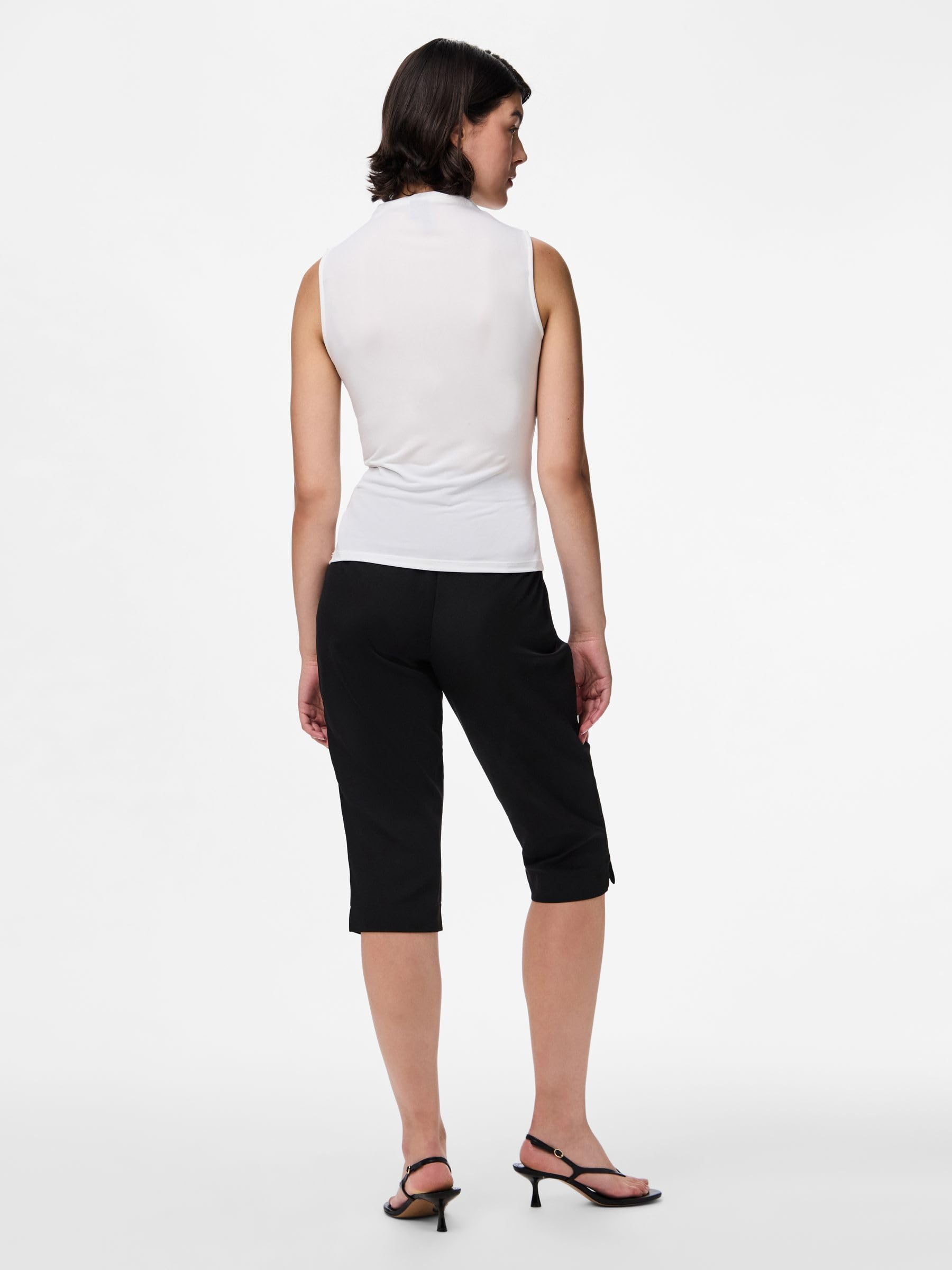 PIECES Pcmadison Draped top smanicato M cotone