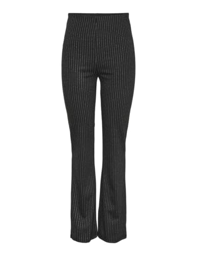 Pieces Pcniannah HW pantaloni svasati donna S neri vita alta